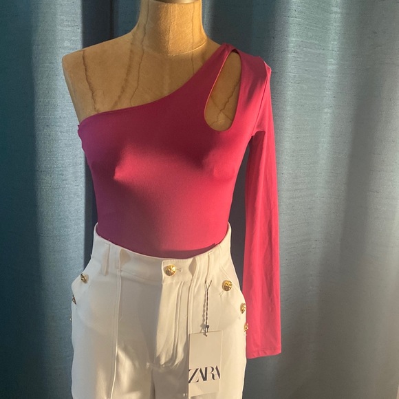 Zara Tops - Zara pink bodysuit size small